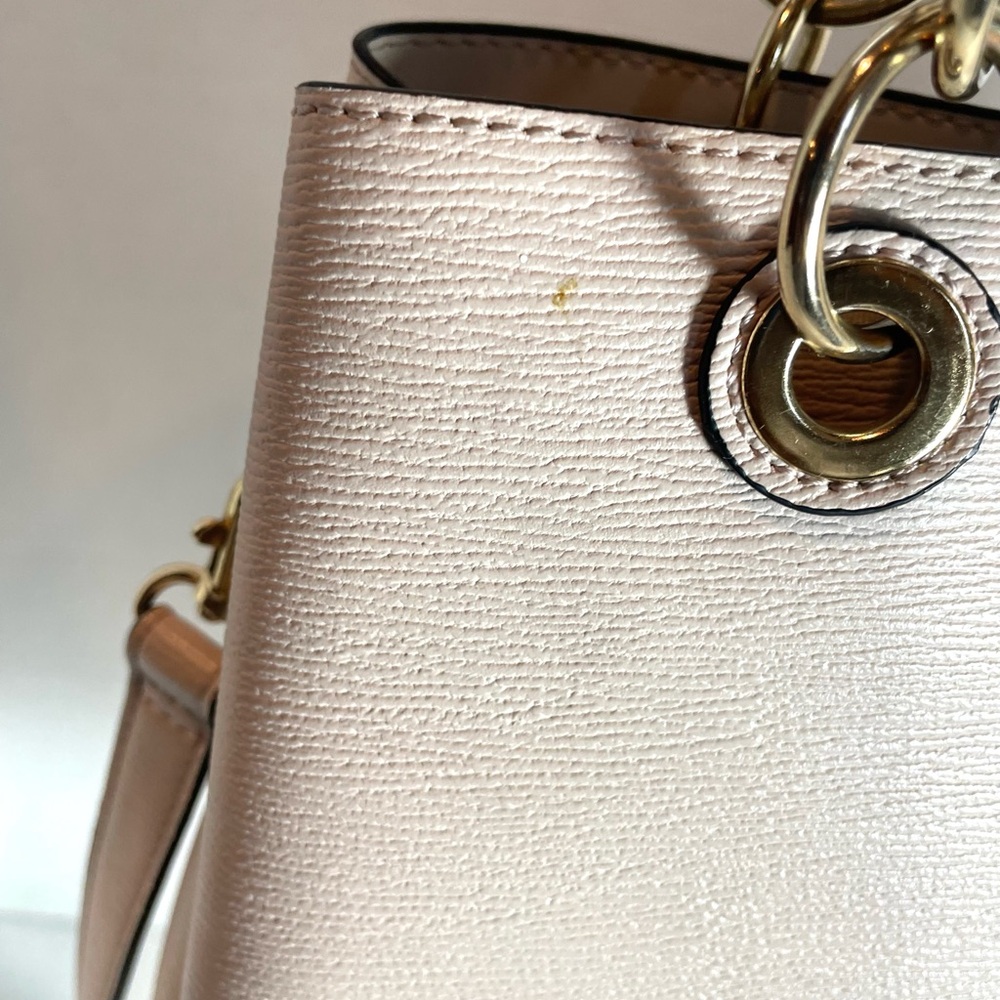 ALDO Cream Satchel with Gold Hardware and Charm - Picture 5 of 16